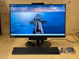 Lenovo AIO TC M710q Mini-PC, TIO 24 Gen3, Tastatur+Maus