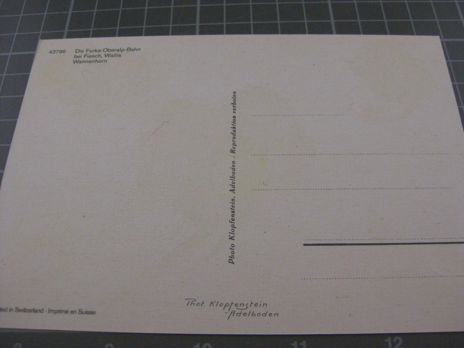 Cartoline postali: AK Fiesch mit Zug – Usato da Malters venduto da Marosko 1