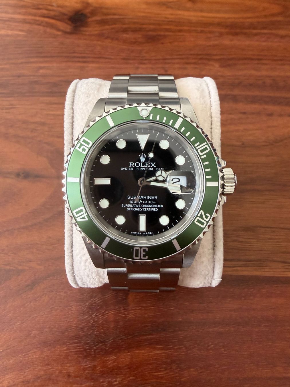 Rolex Orologi: Rolex Submariner 16610LV Kermit 50th Anniversary – Usato da Zug venduto da watchwise