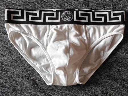 Versace Greca Herren-Slip Unterwäsche Grösse S Weiss/Schwarz