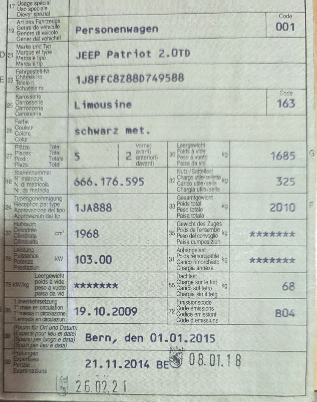 Jeep Autos: JEEP Patriot – Gebraucht aus Arbon von Tropxe. 9