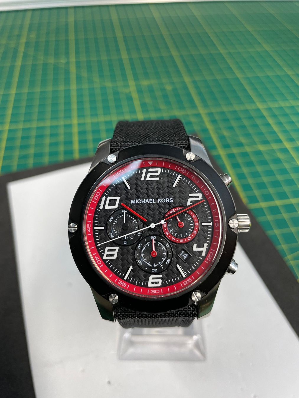 Michael Kors Orologi: Michael Kors Carbon Dial Watch – Usato da Obergösgen venduto da File75 1