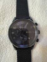 Hugo Boss Chronograph Herrenuhr Milanaise dunkelblau