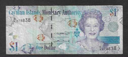 Banknoten: Cayman  1  Dollar  Gebraucht – Gebraucht aus Gordola von coinsandnotes
