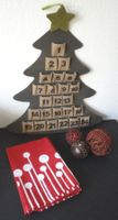 Adventskalender aus Filz / 1 Deko-Tischdecke / 3 Dekokugeln