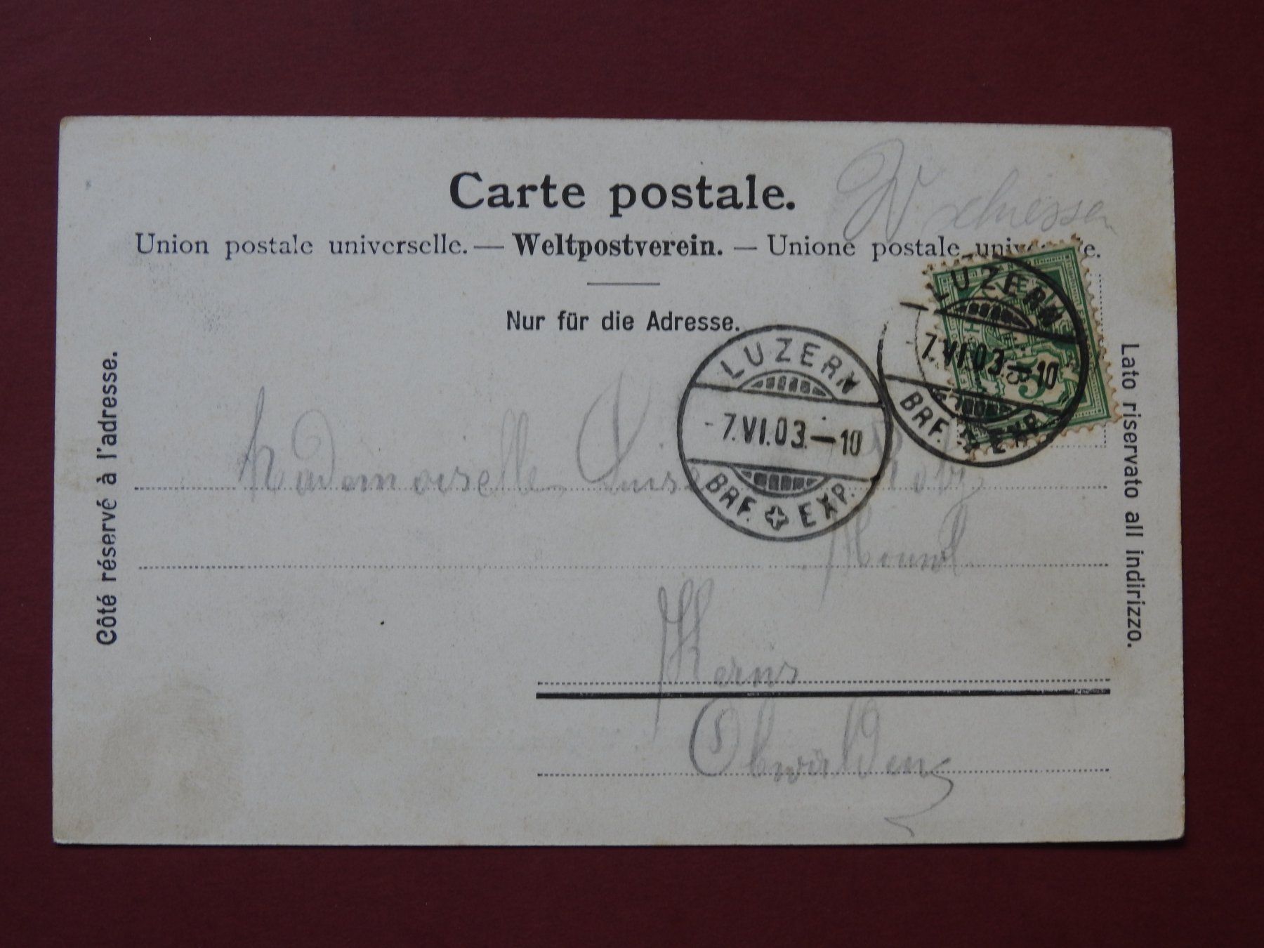 Cartoline postali: Hotel Eintracht  Wolfenschiessen, belebt ! – Usato da Rain venduto da 999-800-K 1