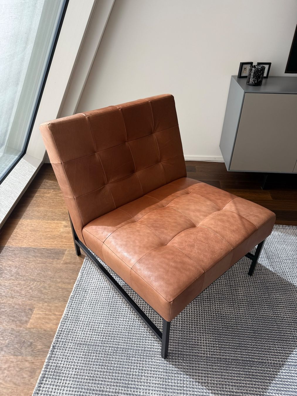Fauteuils: Schöner, moderner Ledersessel in Cognac – D'occasion à Winterthur par bk93 1