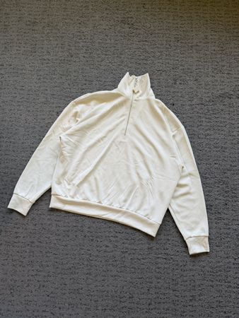 Sweat-shirt col montant zippé OYSHO beige taille S neuf