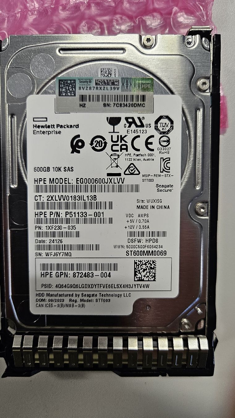 Hewlett Packard Disques durs: Server HPE Festplatte, 600GB 2.5" – Neuf (Voir description) à Weggis par CEDAEL