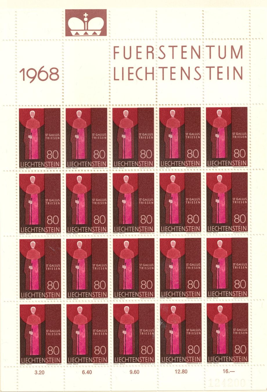 Tutti i francobolli: K'Bogen  Kirchenpatrone   25.April  1968    postfrisch – Nuovo (secondo la descrizione) da Mellingen venduto da Ginger 1