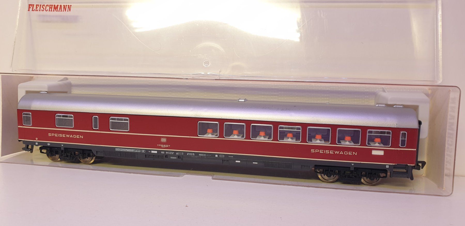 Fleischmann Modellini di ferrovie: Fleischmann DB Speisewagen Wrm 5175 – Nuovo (secondo la descrizione) da Neuenhof venduto da ludovicco