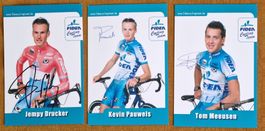 Radsport Team Fidea 3 original signierte Autogrammkarten