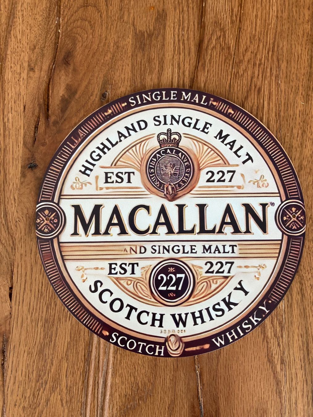 Macallan Spirituosen: Macallan Single Malt Whisky - Schönes Blechschild - neu!!! – Neu und originalverpackt aus Bremgarten AG von Eurotiz