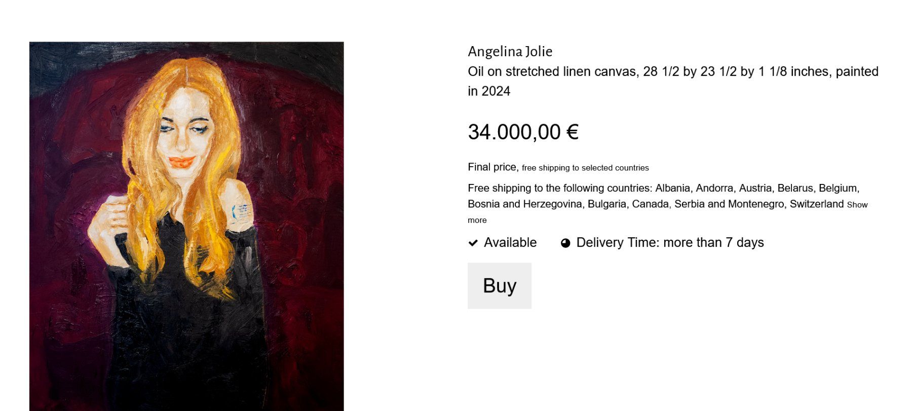Dipinti: Neo Expressionismus Neal Turner "Venus" – Usato da Dübendorf venduto da ArtExpression 9