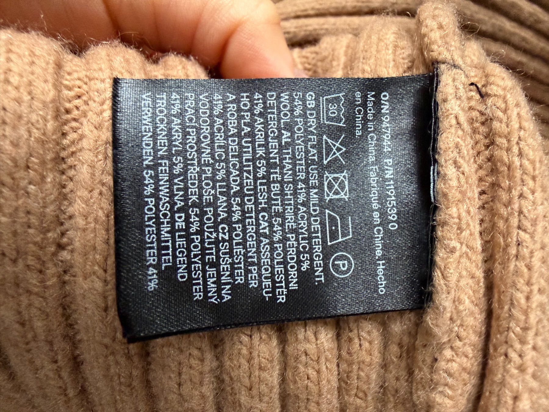 H&M Vestiti: Strickkleid gerippt beige Grösse s – Usato da Riehen venduto da edu_92w7 8
