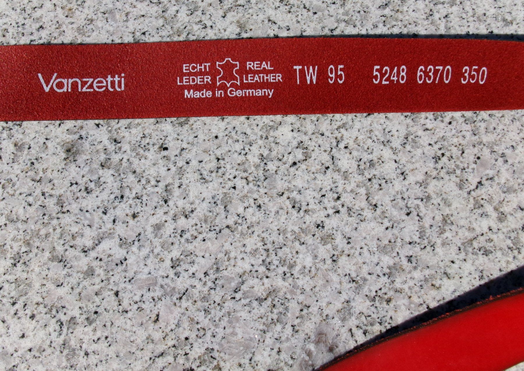 Cinture: Vanzetti Gürtel rot Gr. 95 Leder – Nuovo (secondo la descrizione) da Winterthur venduto da blumeblau77 2