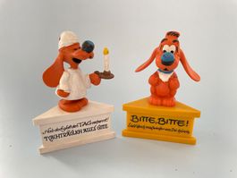 2x 80er Boule & Bill bzw. Schnieff & Schnuff Figur Schleich