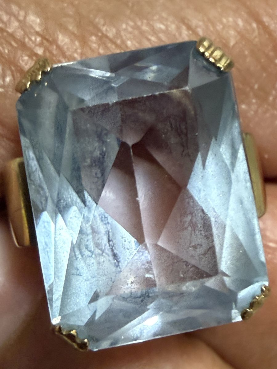 Anelli: Antiker GoldRing 14k mit Aquamarin – Usato da Oberhof venduto da RealStone