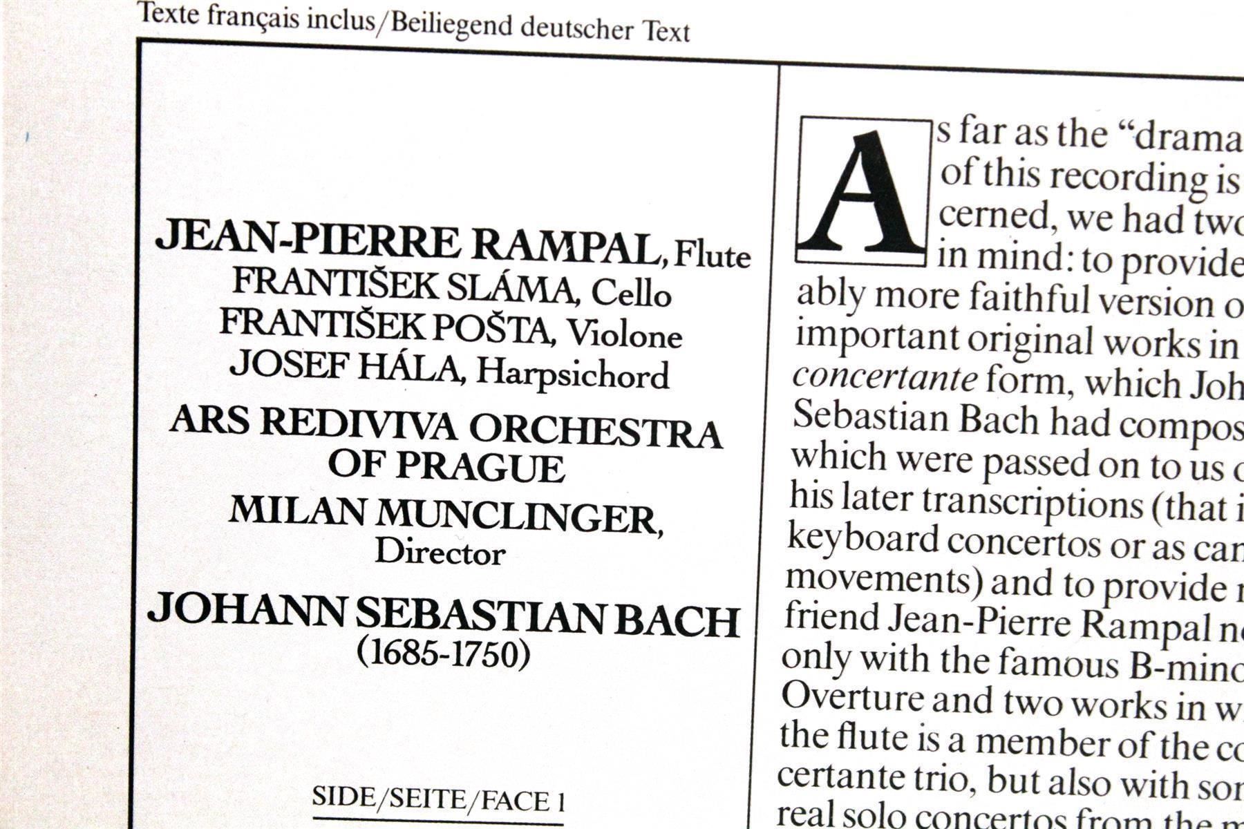 CDs: BACH: Jean - Pierre Rampal / Flute – Gebraucht aus Bern von kultiges 4