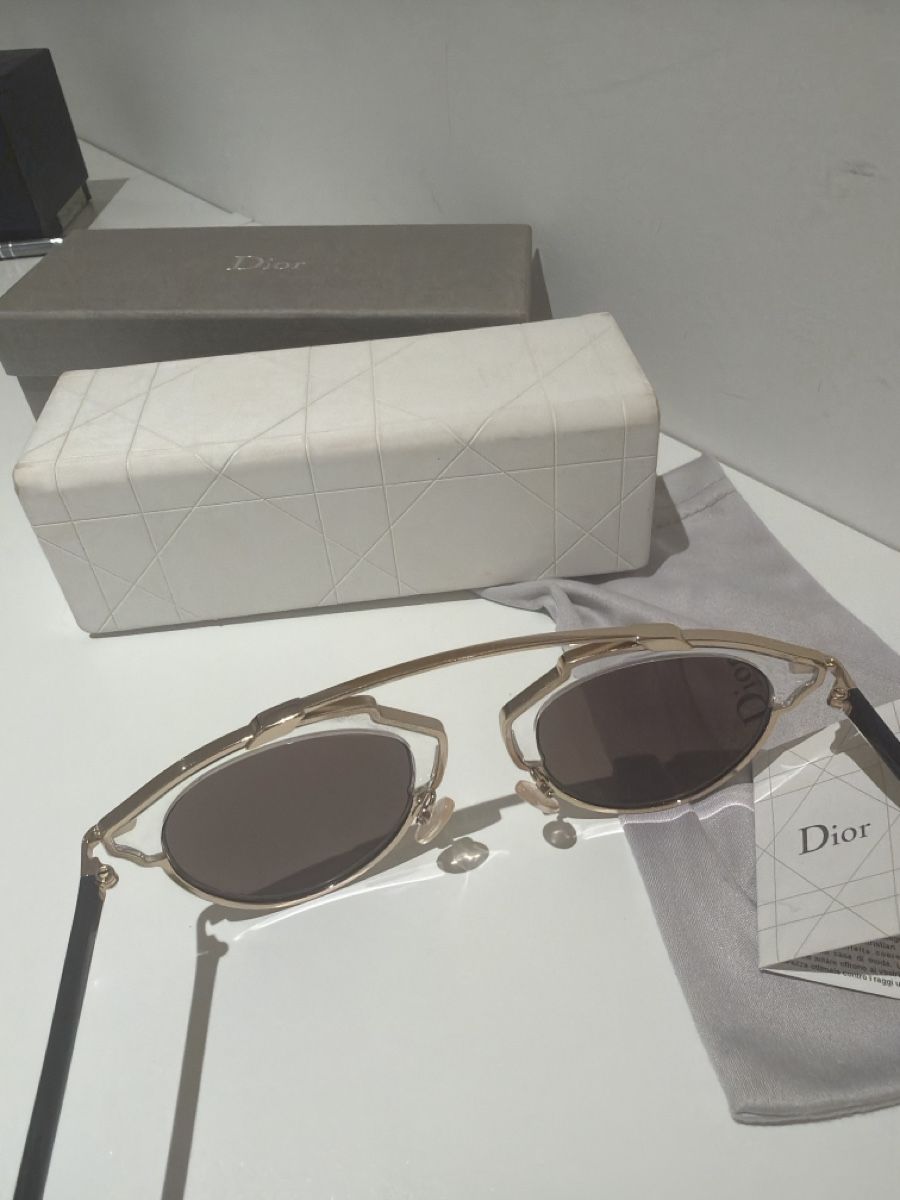 Dior Occhiali & Lenti: Dior Sunglasses Gold Frame Mirrored Lenses – Usato da Zürich venduto da maricampos 2