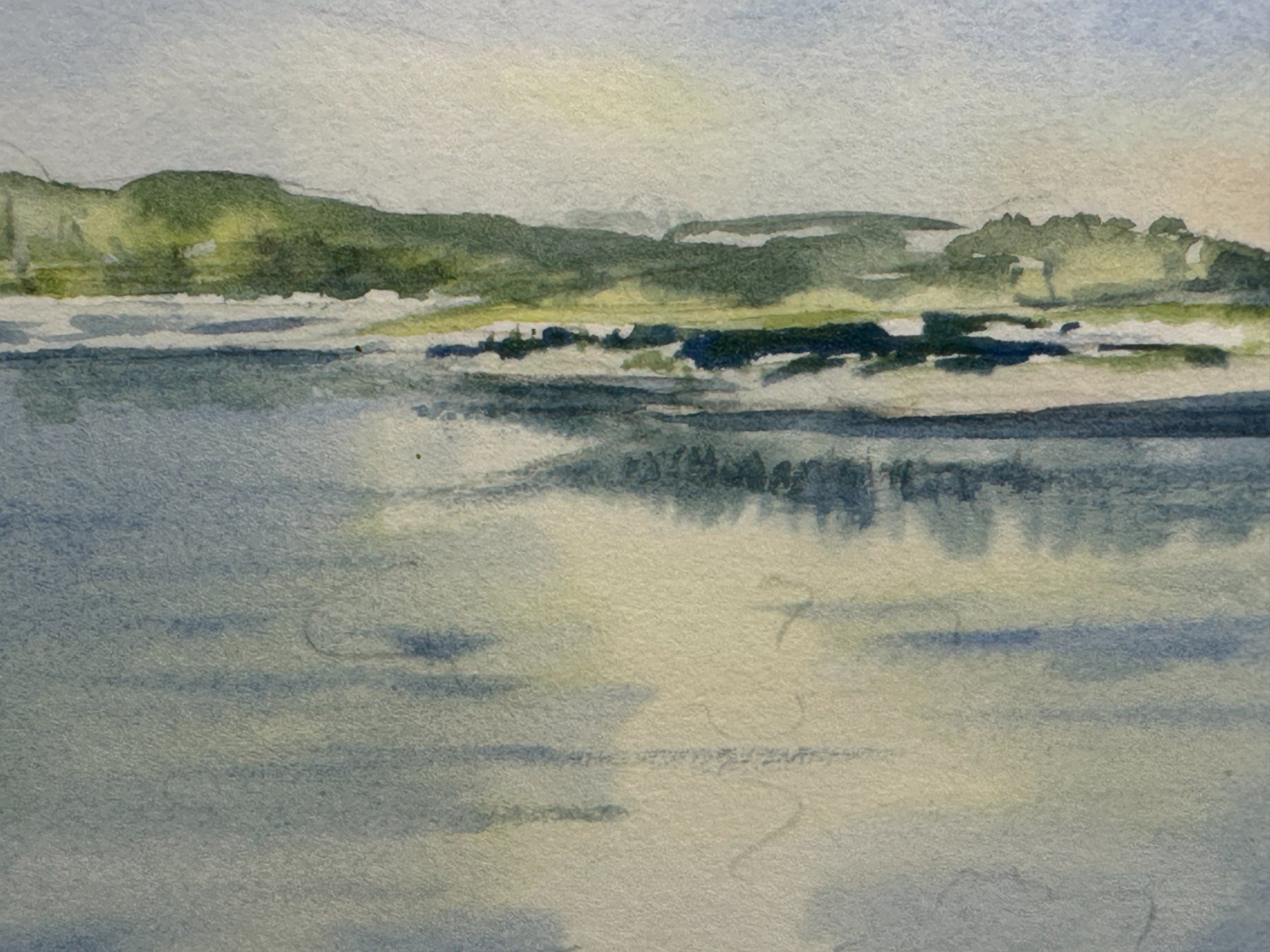 Dipinti: Pascal GONTHIER - Aquarelle originale paysage Lac Léman – Usato da Morges venduto da vintix 3