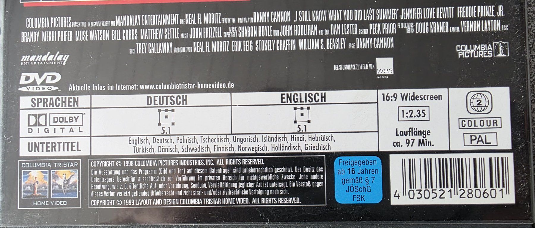 Tutti i DVDs: DVD / Ich weiss noch immer was du getan hast – Usato da Oetwil am See venduto da fineli2 1