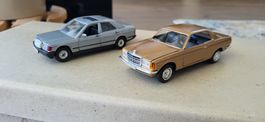 2x Modellautos Corgi Mercedes Benz 190E und Conrad 280C
