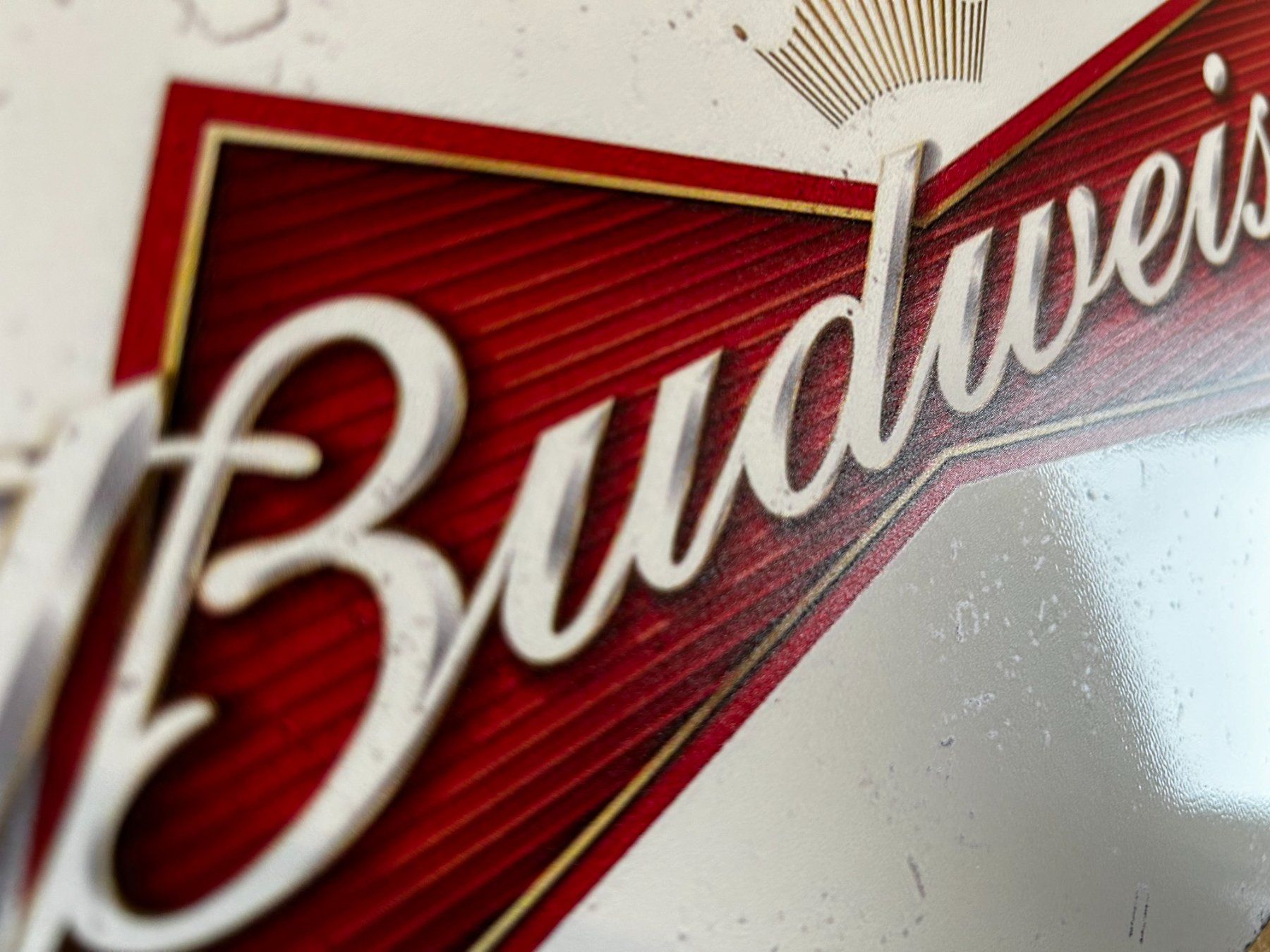 Insegne: Budweiser Blechschild Bier Anheuser Busch Budvar Light Beer – Nuovo e nell'imballaggio originale da Dättlikon venduto da easythings 3