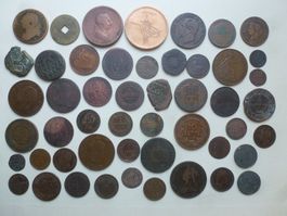Sammlung ++ 50 Stück alte Münzen aus aller Welt