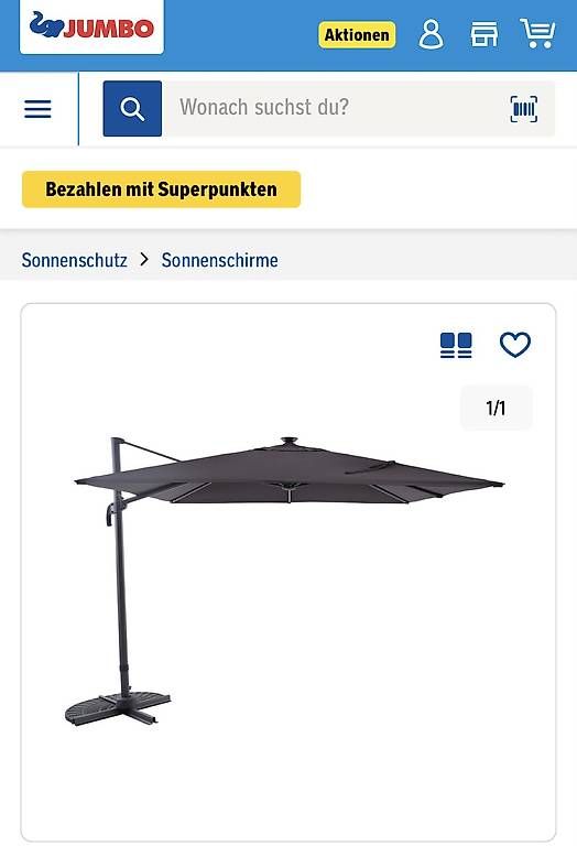 Sonnenschirme: Ampelschirm Madeira 3x3 LED – Gebraucht aus Jona von Aleks__ 1