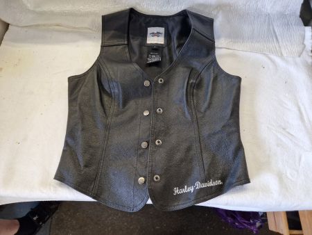 Harley Davidson Damen Gilet Schwarz Gr: S  Neu