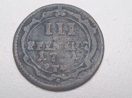 🇩🇪 🇸🇪 Wismar: 3 Pfennig 1721 (Swedish occupation)