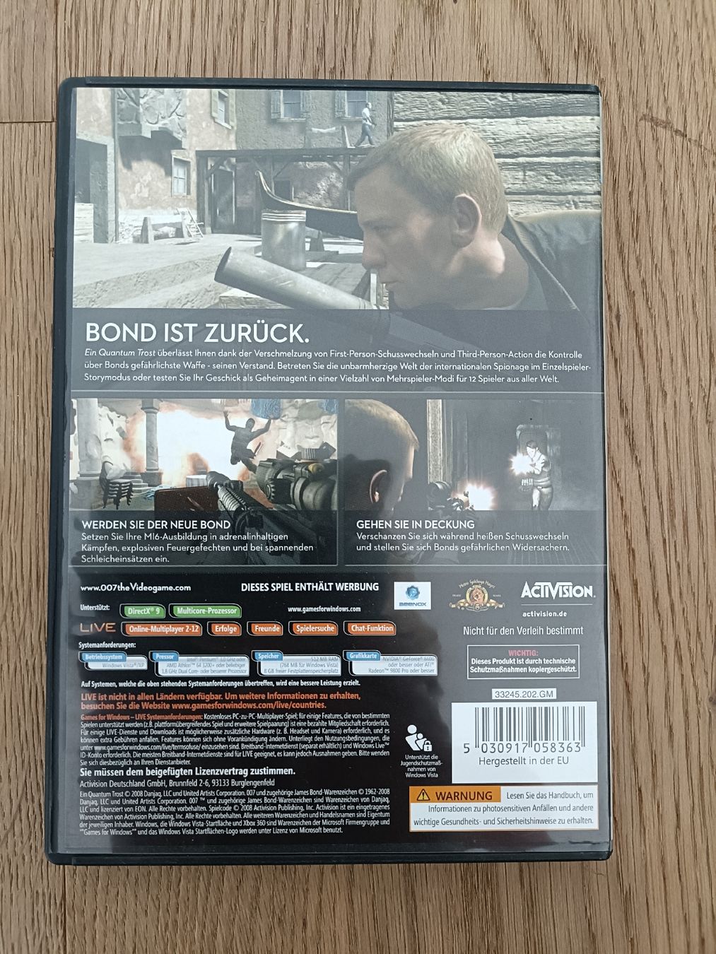 Spiele: 007: Ein Quantum Trost - PC DVD Spiel - Top Zustand! – Gebraucht aus Winterthur von meci02 1