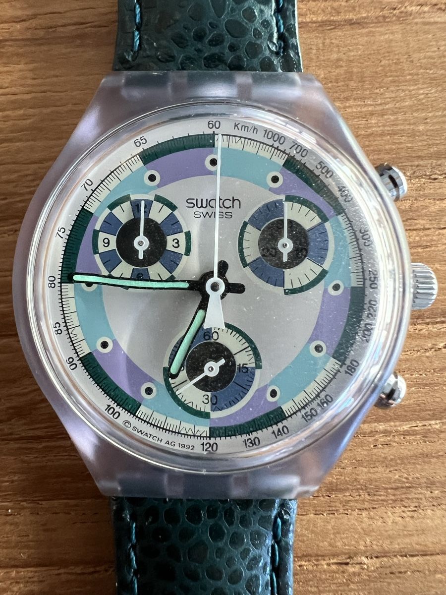 Swatch Orologi: Swatch Chrono (SCV100) Greentic – Nuovo e nell'imballaggio originale da Künten venduto da Spike17 1