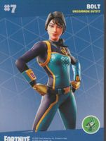 FORTNITE TRADING CARD serie 2 # 7 BOLT uncommon outfit