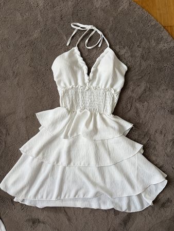 Sommerkleid weiss gestuft Grösse XS-M (Boutique)