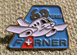 M911 - Pin Flugzeug 60 Years FARNER Schweiz