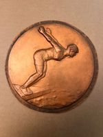 Prototypprägung Plakette "Turmspringer" Bronze 95% Huguenin