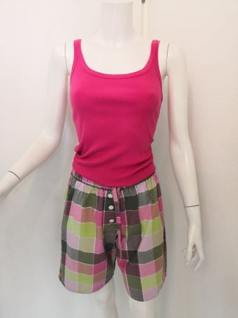 🤩INTIMISSIMI PYJAMA PINK-GRÜN KARIERT & GERILLT