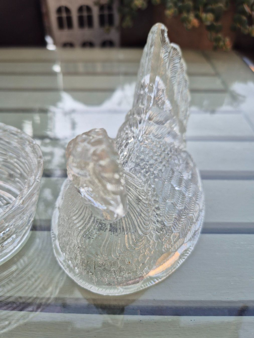 Contenitori & Simili: Glas-Henne / Dose mit Deckel, Vintage, – Usato da Bern venduto da aronari 3