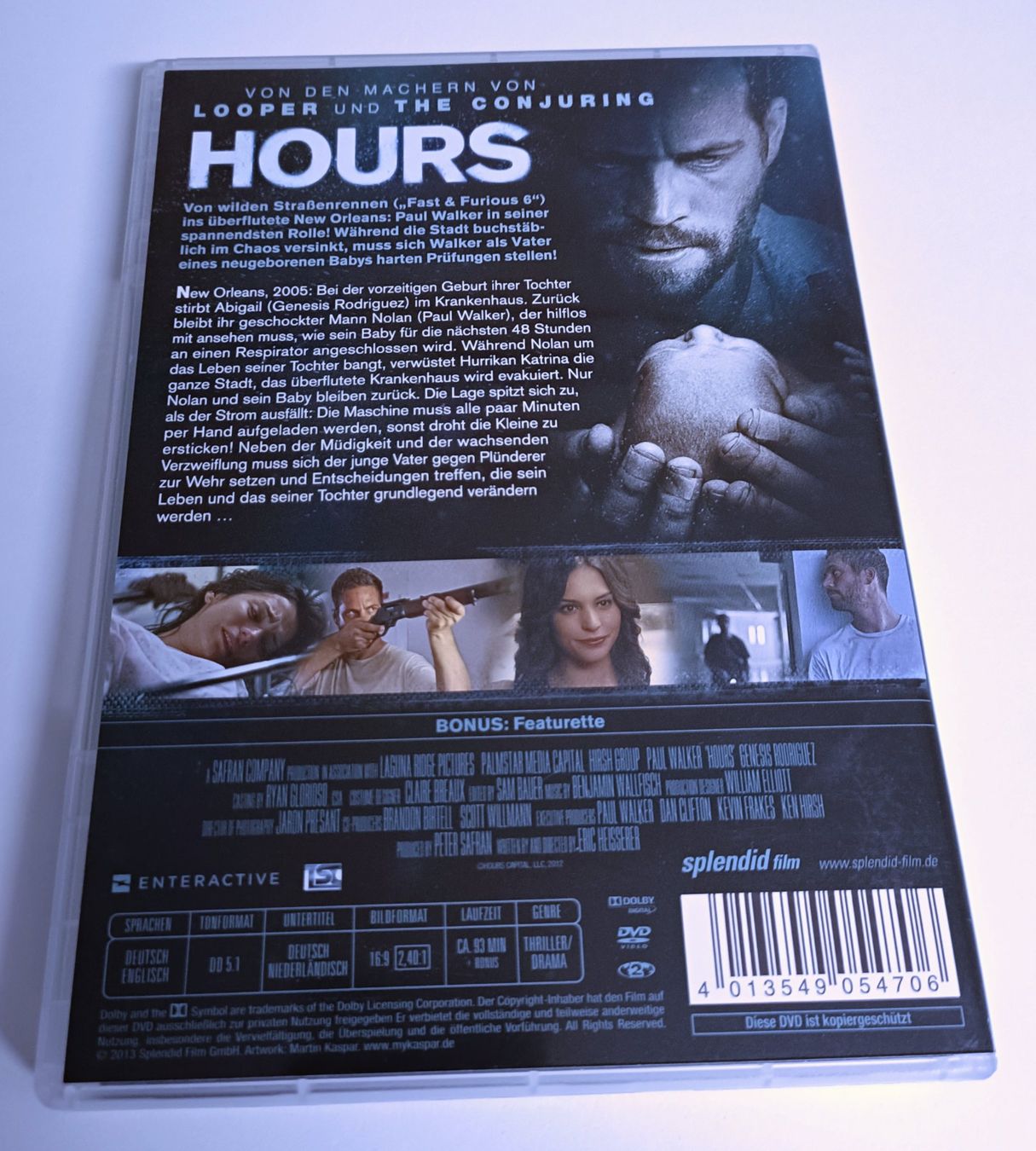 Tutti i DVDs: "Hours" mit Paul Walker – Nuovo e nell'imballaggio originale da Köniz venduto da Movieportal007 1