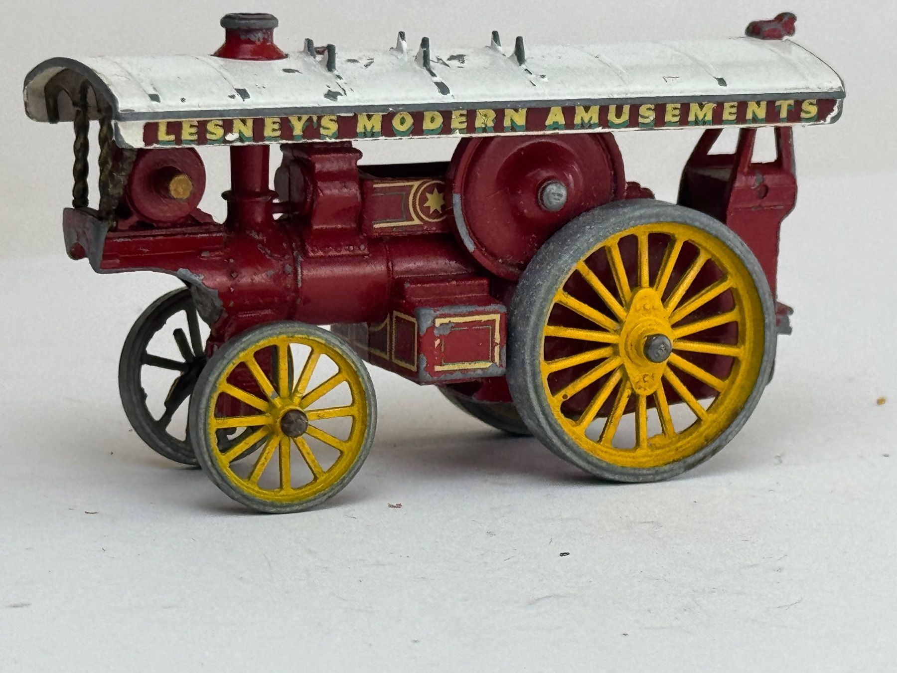 Lesney Modellini d'auto: GB5- Lesney  Strassenwalze rot mit Dach – Usato da Elm venduto da Wikmtz