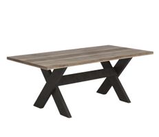 Esstisch (L200cmxB100cmxH76cm), Stühle 2 x beige, 4 x grau