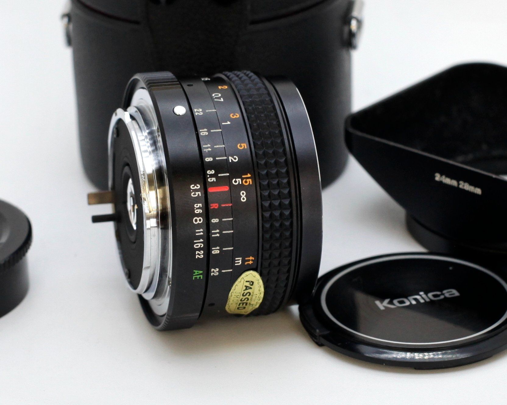 Konica Obiettivi: Konica Hexanon AR 28mm f3.5 komplett Set – Usato da Birsfelden venduto da Waldbrettspiel 2