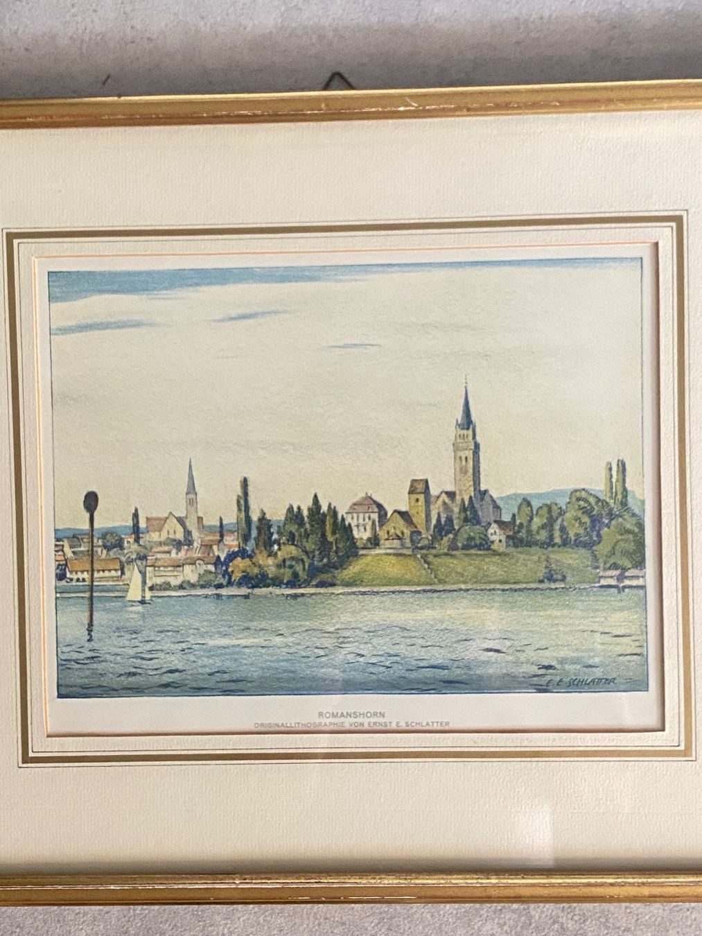 Grafica & Litografie: Romanshorn, Originallithographie, Ernst E. Schlatter – Usato da Kreuzlingen venduto da don_ueli6wb5 4