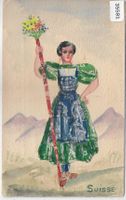 Handmade Künstlerkarte aus Briefmarken Stamps Timbres