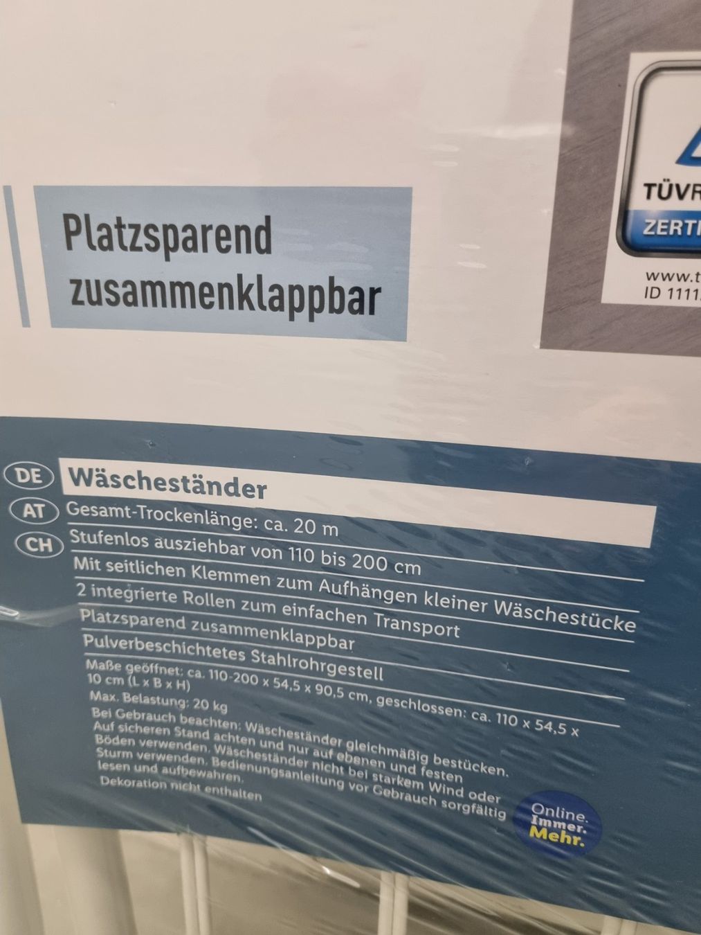 Stenditoi: Wäscheständer OVP – Nuovo e nell'imballaggio originale da Zofingen venduto da Felpa 4