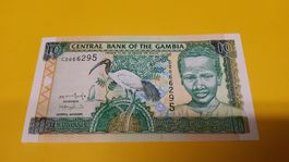 Original 10 Dalasis Banknote aus Gambia, Top