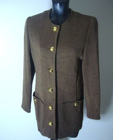 😊Jacke Strickjacke von DEVERNOIS braun, waschbar Gr. 38