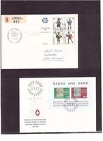 1965+1974 2 Blockbriefe Nabra Bern + Internaba 1974